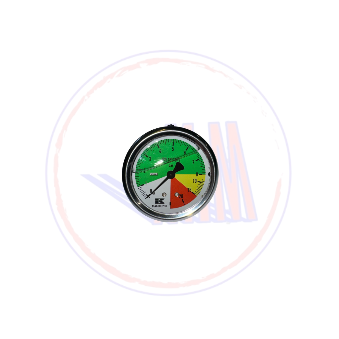 MANOMETRO ISOMETRICO 0-8-25 BAR ATTACCO POSTERIORE