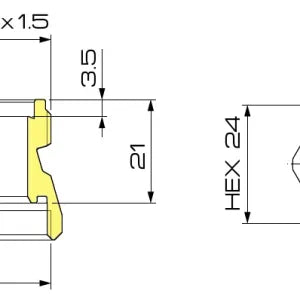 ADATTATORE ANTIDERIVA M22x1.5