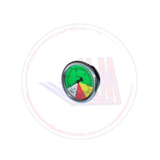 MANOMETRO ISOM. INOX 0-20-60 BAR ATT. POST.