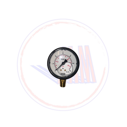 MANOMETRO ALLA GLICERINA 0-6 Ø63 IN PLASTICA G1/4"M